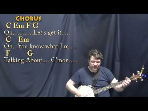 Let's Get It On (Marvin Gaye) Banjo Cover Lesson in C with Chords/Lyrics