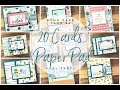 20 Cards 1 6x6 Paper Pad | Echo Park Pool Party | July 2021 Club EP | DIY Greeting Cards No Stamping
