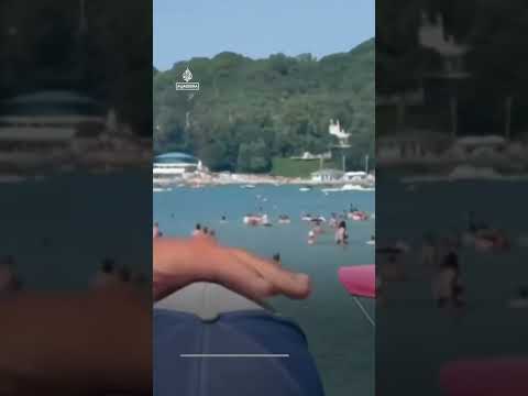 Drone slams into Russian beach, killing at least 7 people | AJ #shorts