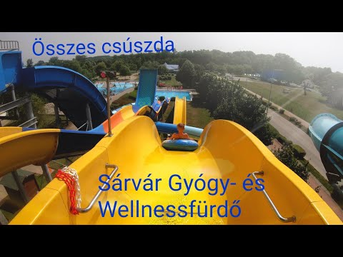 Sárvár Gyógy- és Wellnessfürdő 2021 | Aquapark | Strand | Összes csúszda | 4K