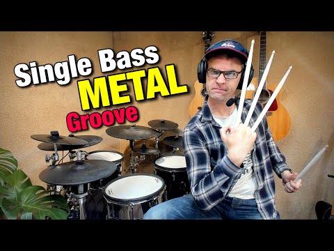 Single Bass METAL Groove | Drum Lesson by Dex Star