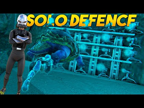 SOLO Defending My Broken Underwater Rathole On Day 1 - ARK