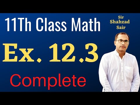 Exercise 12.3, First Year Mathematics