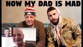 MY DAD REACTS TO KSI MAKING FUN OF HIM!!