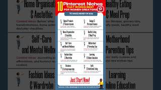 Top Pinterest Niches for Women | Make Money in 2026