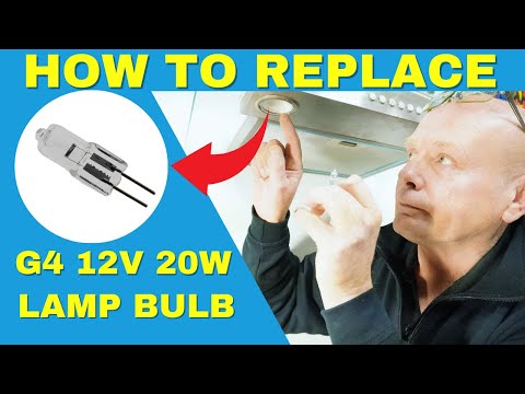 How to replace a Cooker hood extractor lamp bulb G4 12v 20 watt halogen light