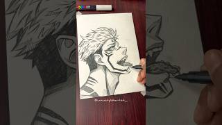 How to draw Ryomen Sukuna Side Profile ✏️✨ #howtodraw #sukuna #creativeart