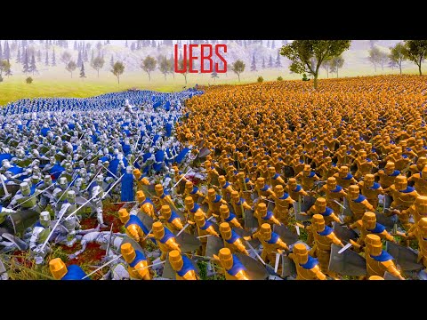25000 Heavy Knights VS 21500 Golden Knights Ultimate Epic Battle Simulator UEBS 2