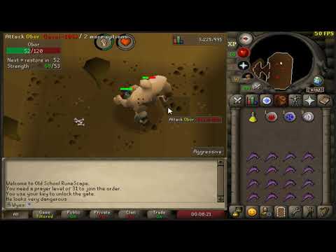 OSRS Ironman | Defeating Obor! The Hill Giant boss
