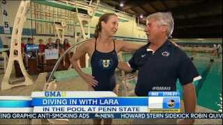 Lara Spencer - swimsuit diving with long legs - Good Morning America