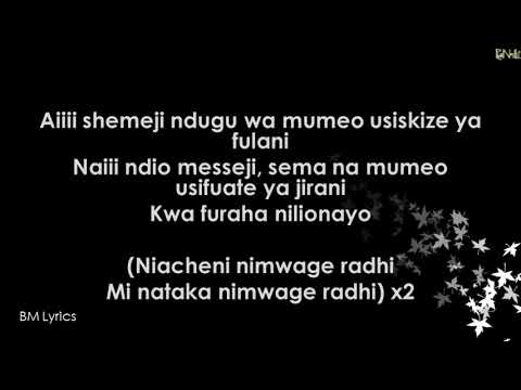 Mrisho Mpoto Ft Harmonize_Nimwage Radhi (Official Lyrics)