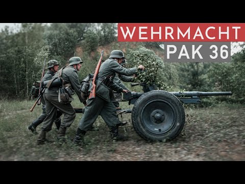 WEHRMACHT - 3,7cm PAK36 - Funktion und Besatzung erklärt! (eng subs)