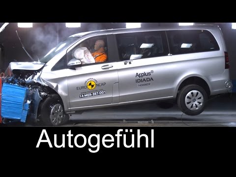 Mercedes V-Class V-Klasse 2015 crash test & ESC test - Autogefühl