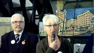 Marl: Ausstellung im Erzschacht, Begrüßung Vorsitzende Patenschaftsverein Creil