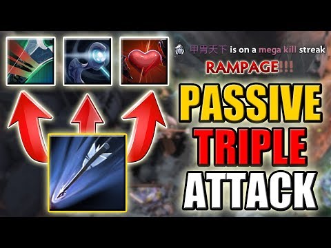 Triple Marksmanship Attack + WK Crit = EZ Rampage [Full passive Build] Dota 2 Ability Draft