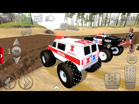 Offroad Outlaws Ambulance Off_Road Race game, police car Dirt Cars driving #1 gameplay Android ios