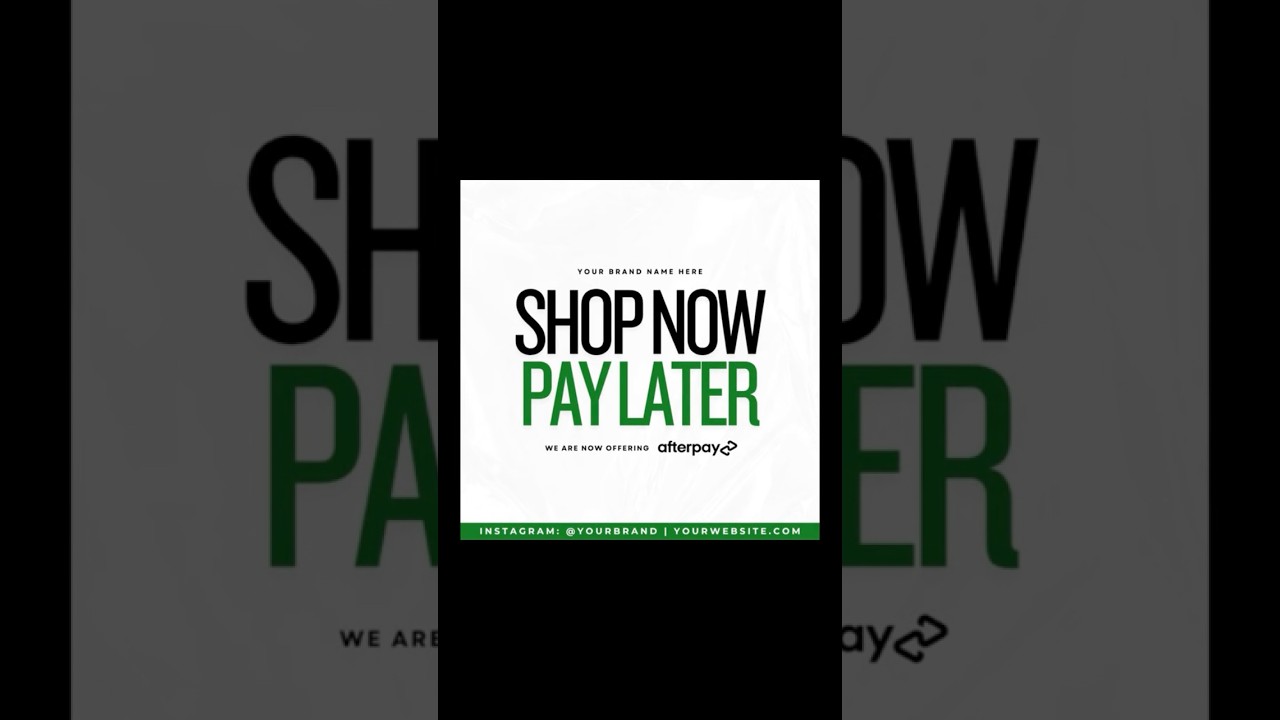 Shop Now Pay Later | Canva Template | Canva Tutorial