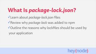 What Is package-lock.json?