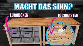 Perfektes Lochraster für deine Werkbank - Euroboxen oder Schubladen? - Volkswerkbank 2.0