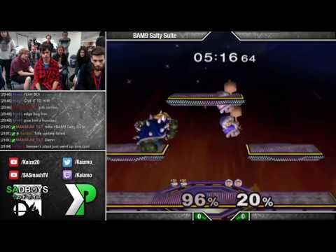 BAM9 Salty Suite - SSBM - Splice (Bowser) vs Fair (Sheik/Ice Climbers) - Money Match