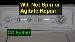 Washing Machine Will Not Agitate or Spin - Home Repair Series