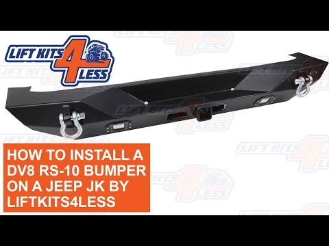Hightlight Install DV8 RS-10 Rear Bumper W/LED Lights On A Jeep JK By Liftkits4less