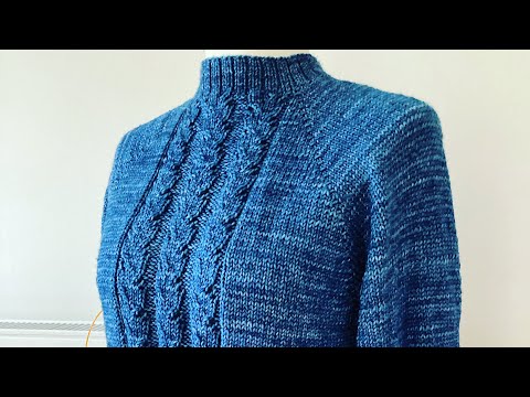 Denim Love Sweater - Knit Raglan Sweater