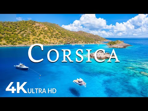 FLYING OVER CORSICA (4K UHD) - Soothing Music Along With Beautiful Nature Video - 4K Video Ultra HD