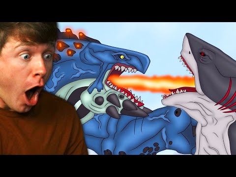 Reacting to NEO WHALEZILLA vs SHARKZILLA the FIGHT! (Animation)