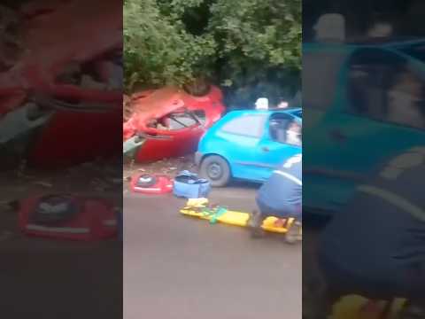 Grave colisão deixa três feridos na SC-480 no Oeste catarinense