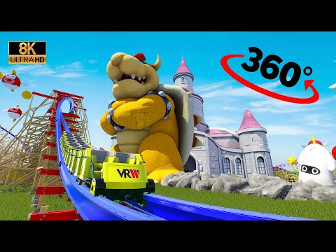 360° Super Mario Bros Roller Coaster 3D google Cardboard VR