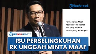 Santer Diisukan Selingkuh, Selain Lisa Mariana kini Aura Kasih, Ridwan Kamil Unggah Permintaan Maaf