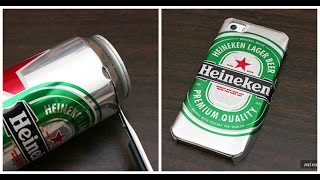 Aprende cómo hacer un case de tu cerveza favorita usando la lata ¡Está súper fácil!