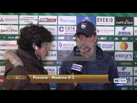 Pescara - Modena 0-2 91st Gorgone: "The goal was a blow, we didn't react."