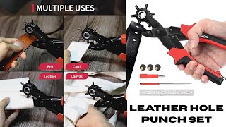 XOOL Professional Leather Hole Punch Tutorial | Easy Belt Hole Maker Tool for DIY, Leather & Fabric