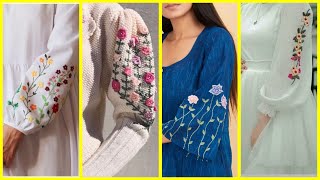 Sleeve embroidery designs / sleeves hand embroidery designs / floral embroidery designs for abayas