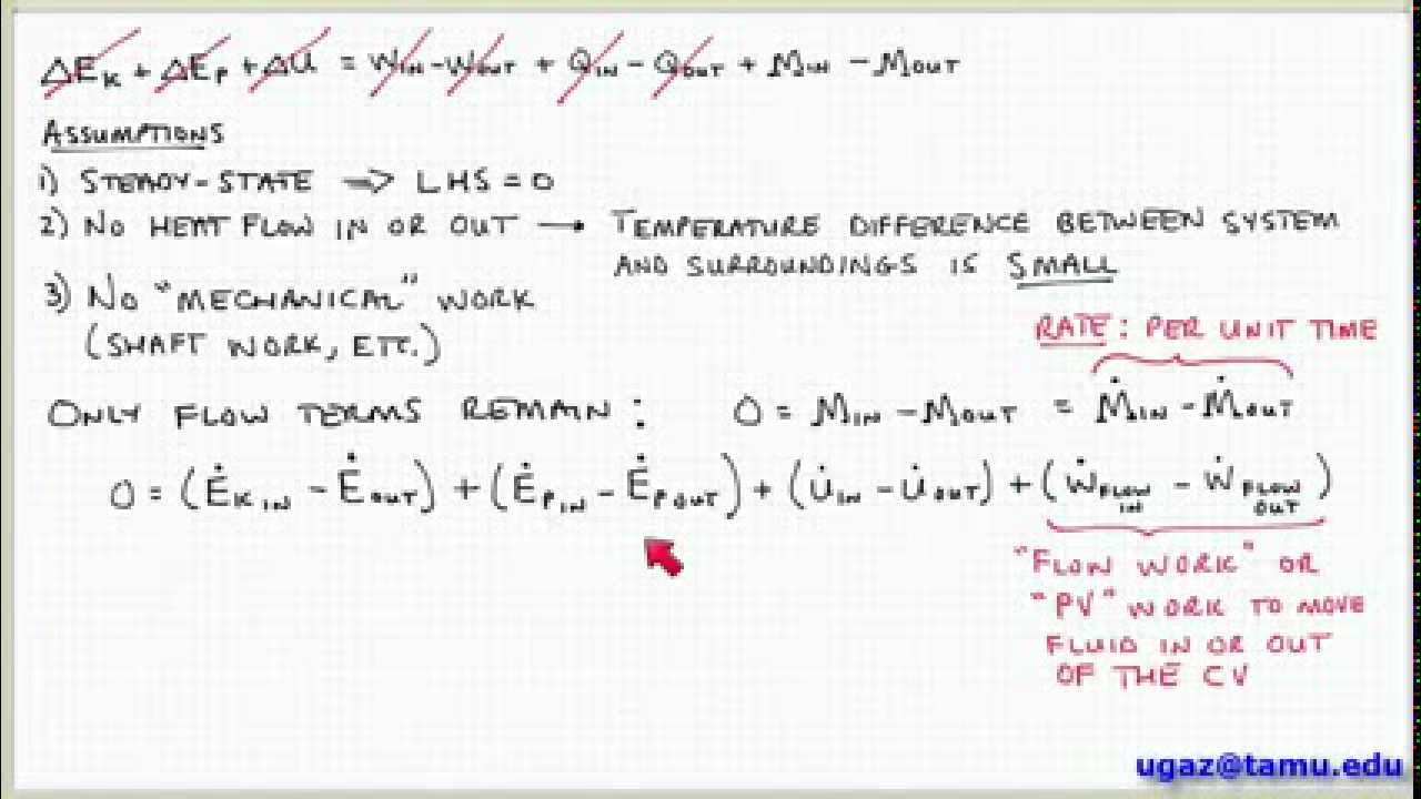 Conservation of Energy, part 1 - Lecture 5.1 - Chemical Engineering Fluid Mechanics