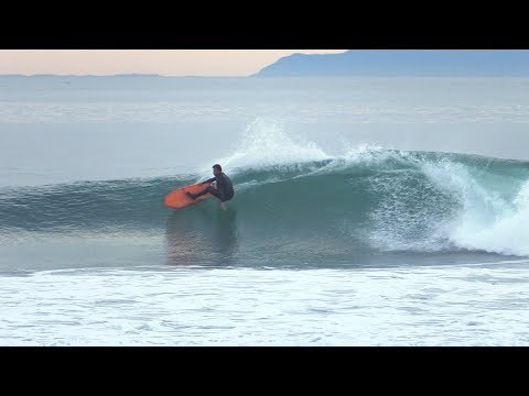Dane Reynolds Surfing Asymmetrical Surfboard at Rincon