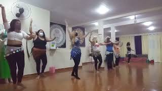Dança do Ventre Variações de Básicos-Treino com alunas
