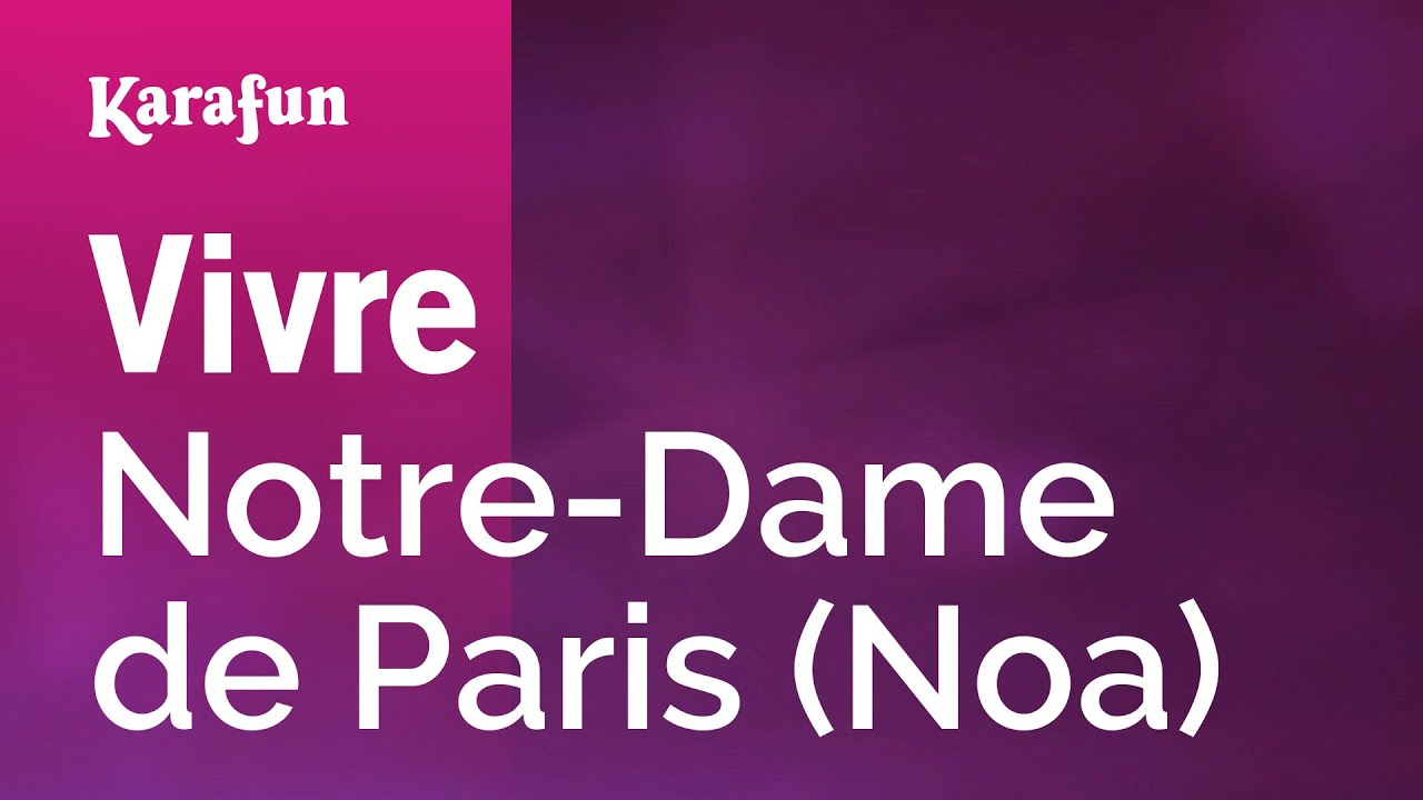 Vivre - Notre-Dame de Paris (Noa) | Karaoke Version | KaraFun