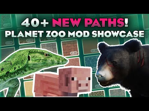 ⛏️ MINECRAFT MODS?! 30+ NEW PATHS! Planet Zoo Mod Showcase