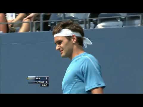 Roger Federer vs Nikolai Davydenko, US Open 2006 SF Highlights