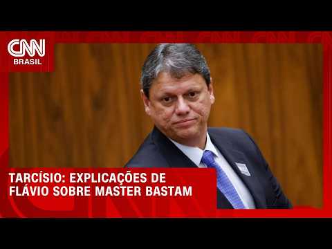 Explicações de Flávio Bolsonaro sobre caso Master bastam, diz Tarcísio em agenda | CNN 360º