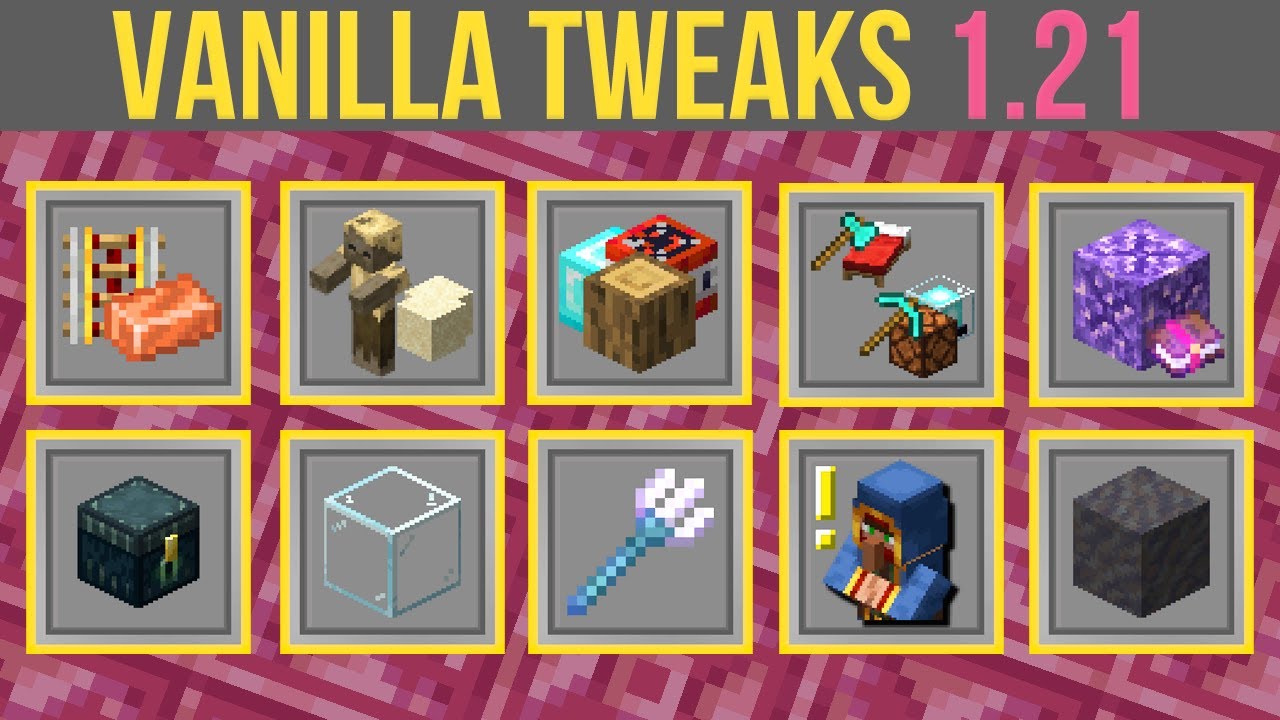Minecraft 1.21 Vanilla Tweaks Data Packs | Mini Blocks & Husks Drop Sand