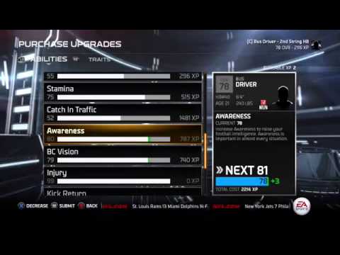 Madden NFL 15 Connected Franchise Player Season 1: HB Regular Season Week 4 (Bye Week) and 5