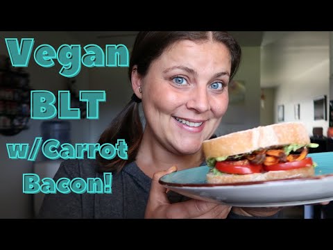 Carrot Bacon Recipe ~Vegan BLT! (WFPB/Vegan Recipe ~ Air fry vs Oven Cooking Method)