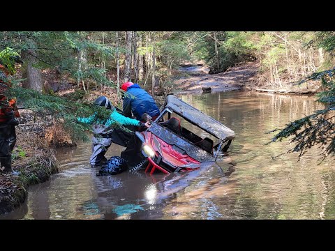 Pt 2 KATVA 5 Points Ride  Trail 90 #hondatalon Goes Deep & #CanAmRenegade Goes Under Water