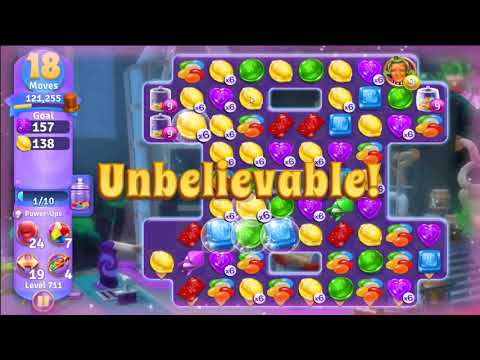 Wonka's World of Candy Level 711 - NO BOOSTERS + FULL STORY 🍫 | SKILLGAMING ✔️