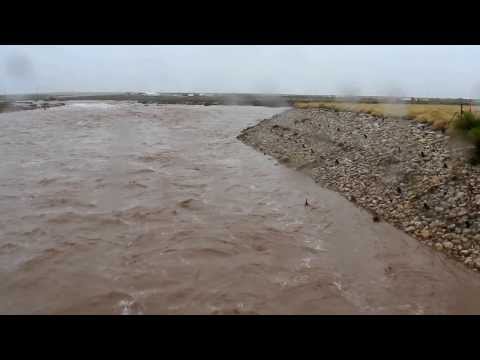 Flash Flooding North Seven Rivers Arroyo - Lakewood, NM. 9 12 2013
