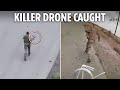 Incredible Moment Russian Soldier Catches Kamikaze Drone That Chased Him Down Before Fatal Blast